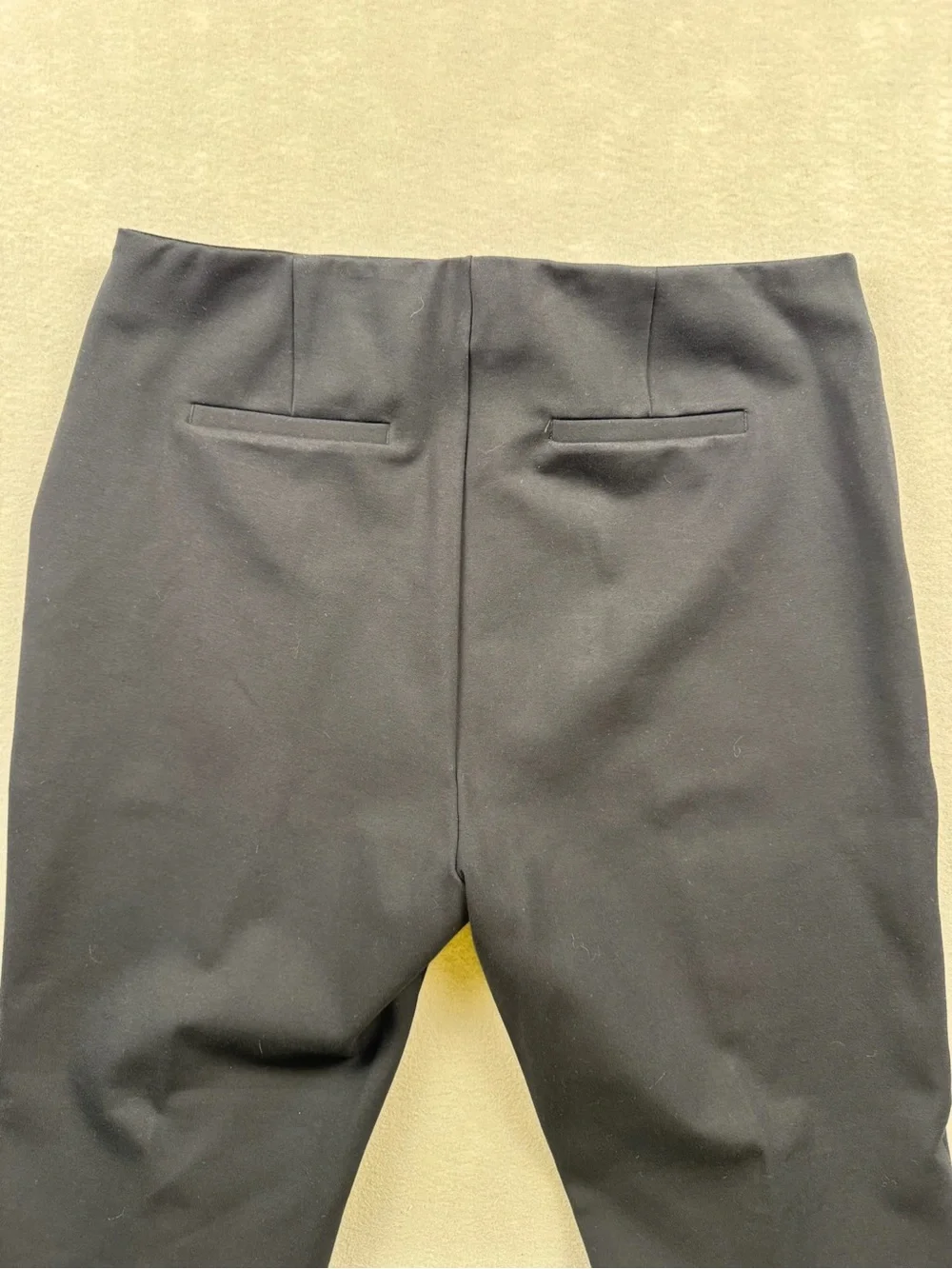 Vineyard Vines Navy Blue Ponte Knit Ankle Pintuck Pants Women Size XL Classic